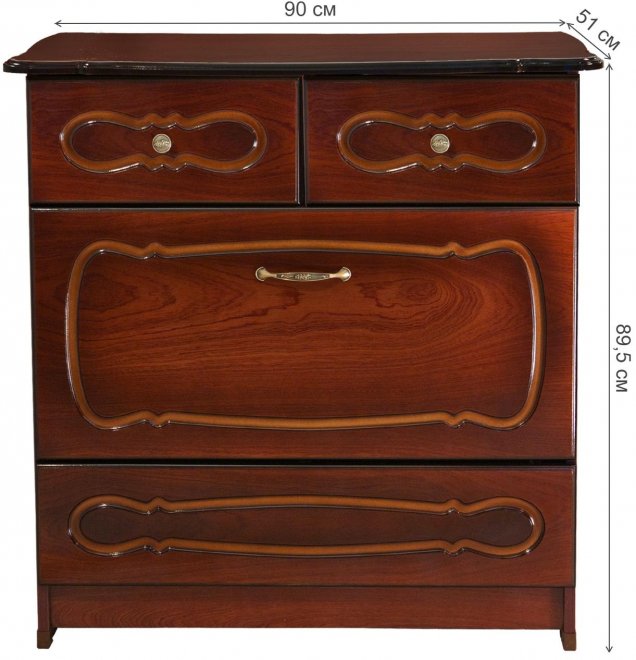 Комод Кристалл орех тёмный