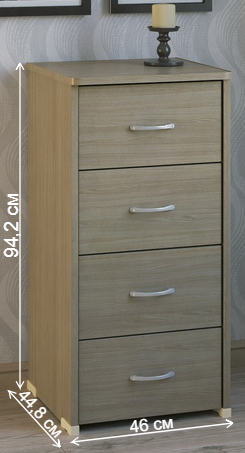 Комод КВ-40 ясень светлый