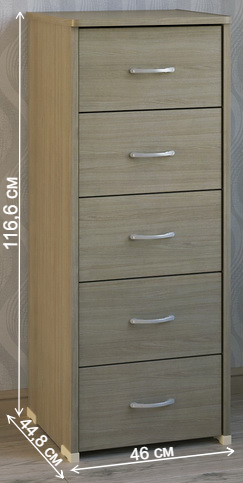 Комод КВ-51 ясень светлый