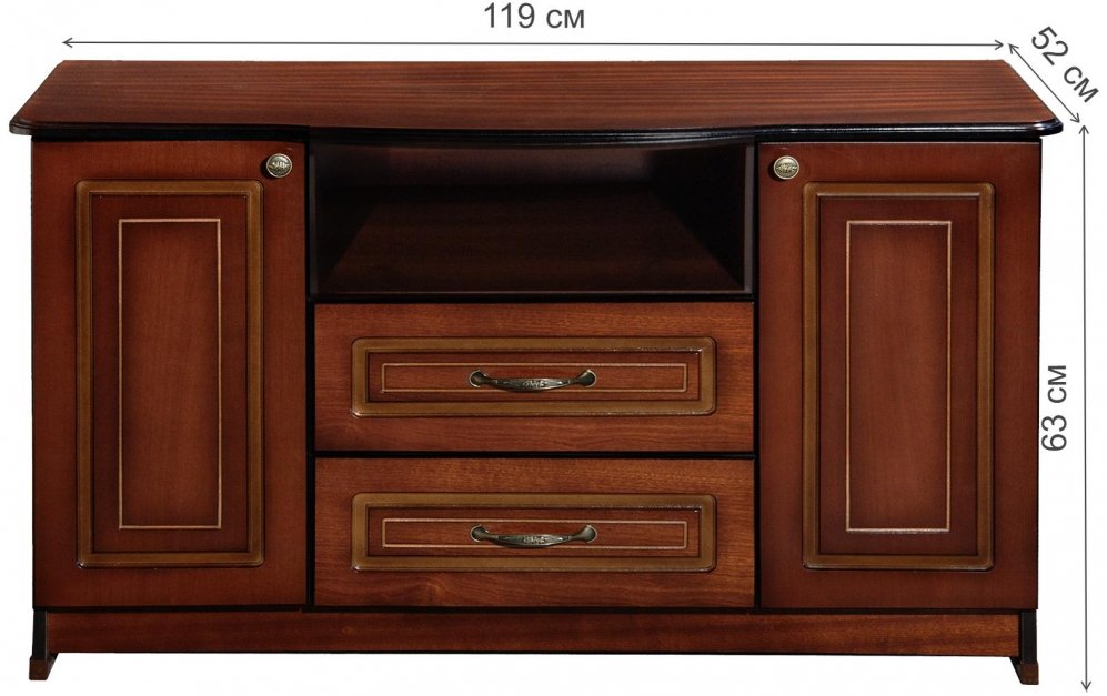 Комод Ларри орех тёмный