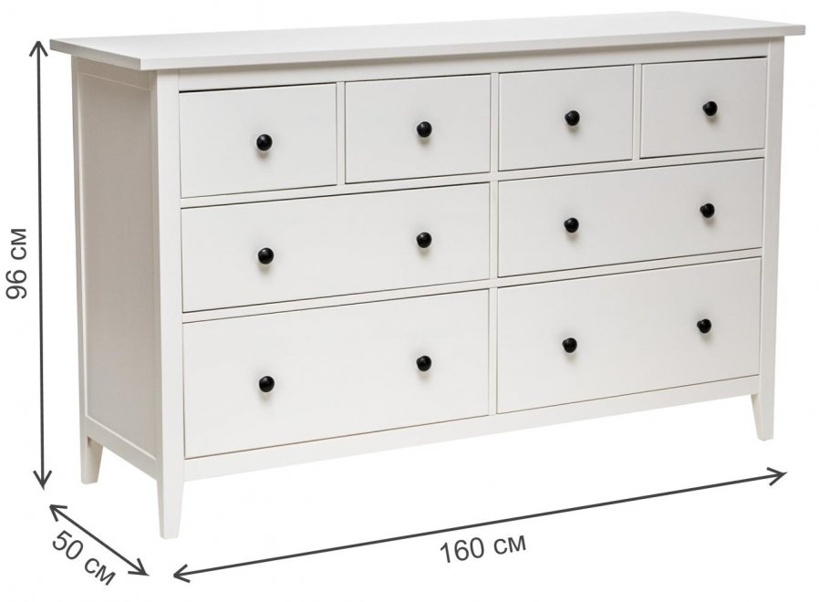 Комод Leset Мира 08 белый