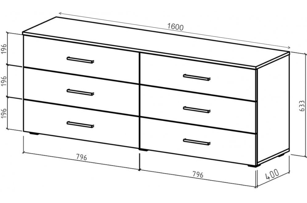 Комод Марс-8 дуб сонома