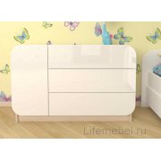 дуб молочный / белоснежный глянец