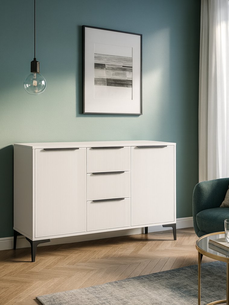 Комод Иадама белый / белый глянец