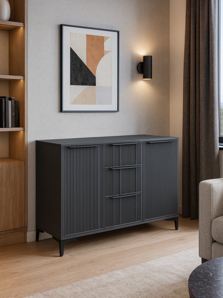 Комод Иадама графит / графит софт