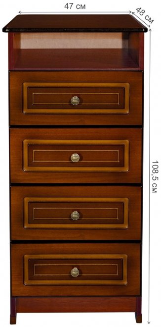 Комод Ниссея орех тёмный