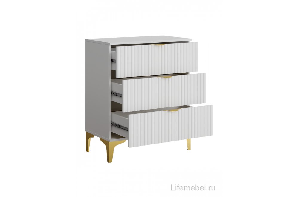 Комод ridberg andre 3Я белый / золото