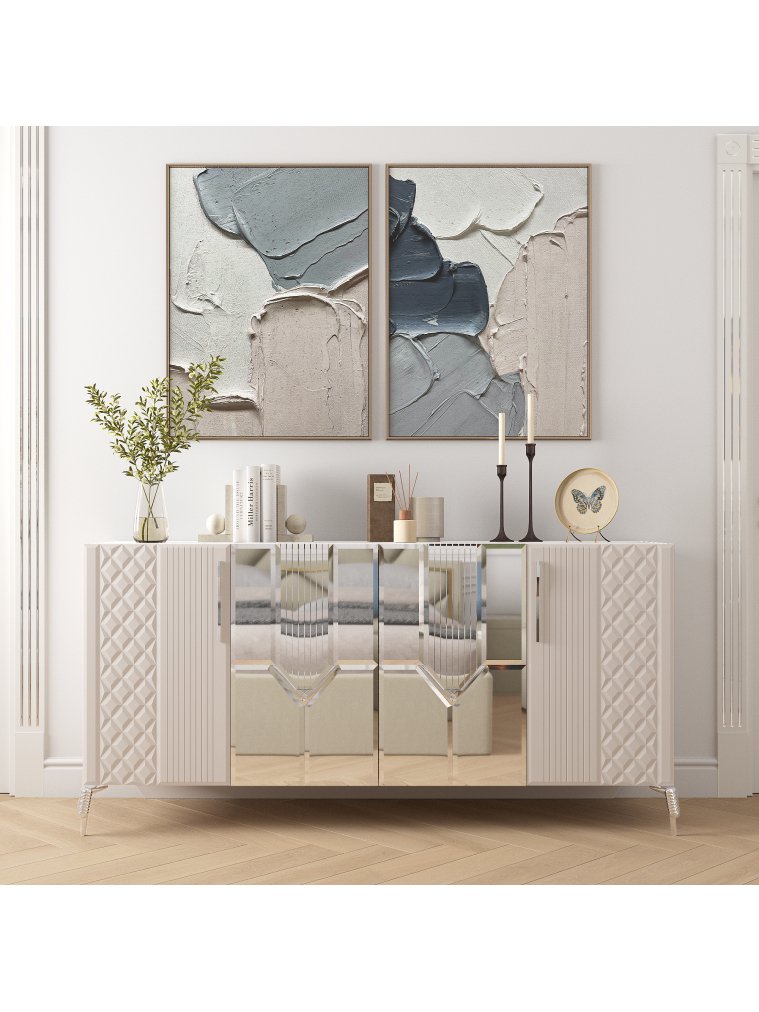 Комод Савелья кашемир / серебро