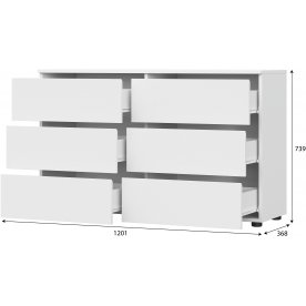 Комод Токио 6 ящиков