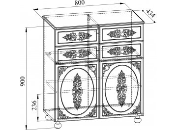 Комод Ассоль плюс АС-18