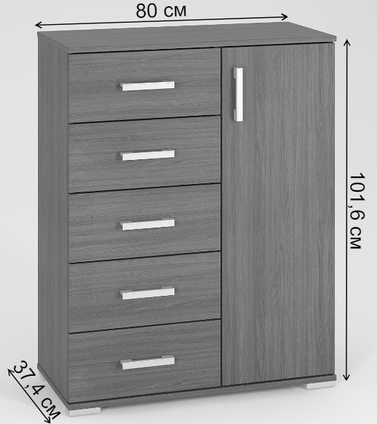 Комод Вента-25 ясень темный