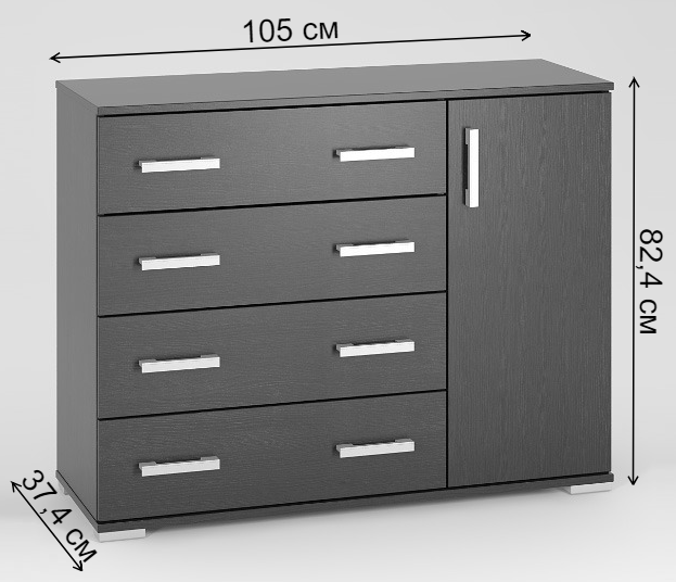 Комод Вента-34 ясень светлый