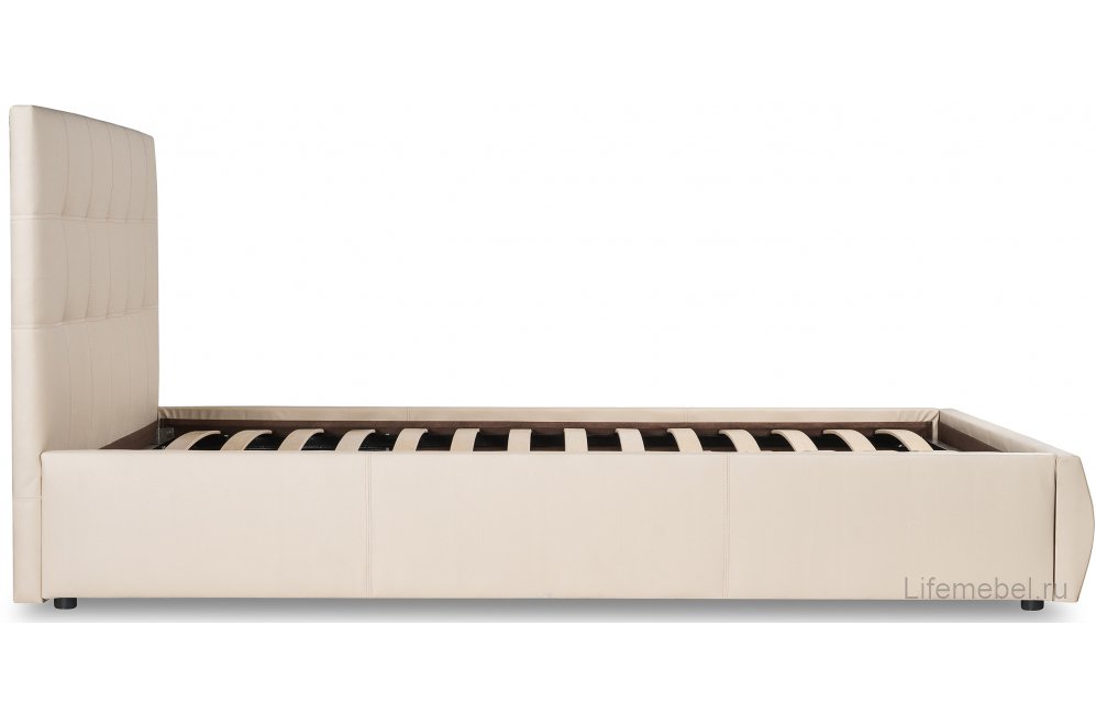 Двуспальная кровать Афродита-2 180х200 с ПМ синий велюр bingo denim