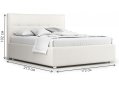 Двуспальная кровать Bianco 180х200 с ПМ экокожа некст 01