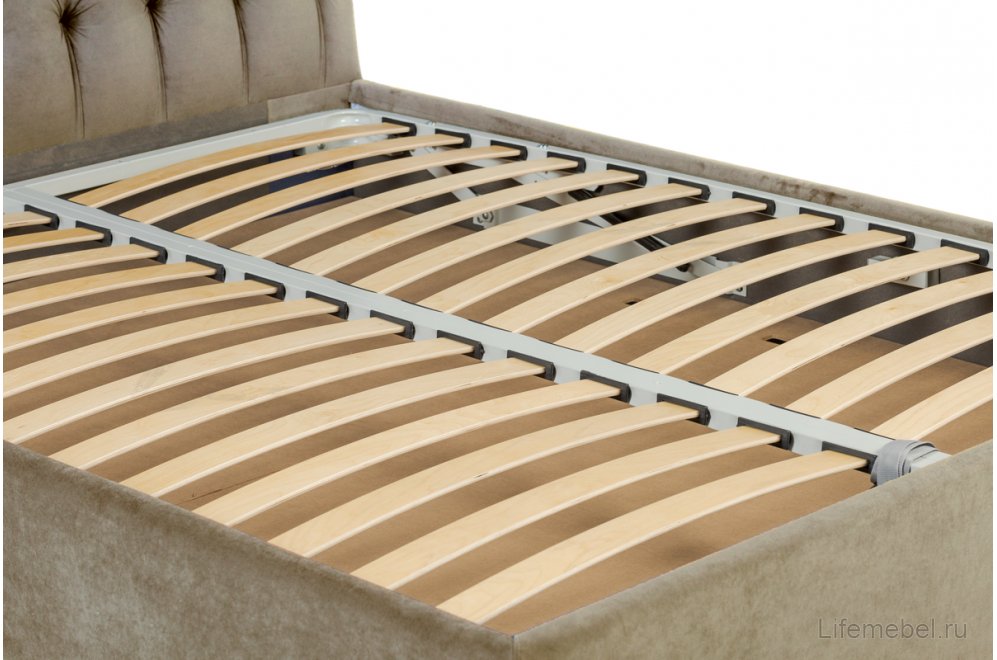 Двуспальная кровать Эстер 160х200 с ПМ Sky Velvet 03