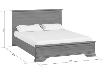 Двуспальная кровать Кентаки LOZ с основанием