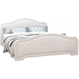 Двуспальная кровать с высоким изножьем Кэт-6 160х200 бодега / сандал белый