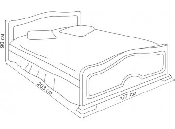 Двуспальная кровать с низким изножьем Кэт-6 160х200 настил бодега / сандал белый
