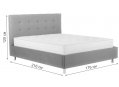 Двуспальная кровать Кейли 160х200 Sky Velvet 12