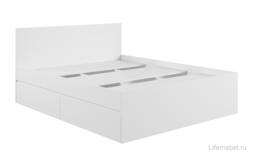 Двуспальная кровать Мадера 160х200 белый