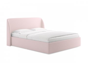 Полутораспальная кровать Nicole розовая ткань тедди