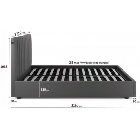 Двуспальная кровать Olivia 160х200 велюр шоколад