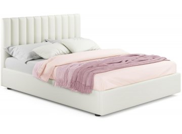Двуспальная кровать Olivia 160х200 с ПМ велюр мята пастель бежевый велюр