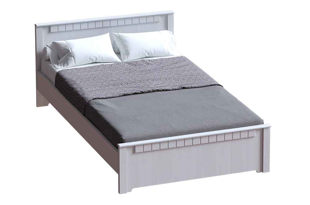 Двуспальная кровать Прованс 160х200 см бодега белая / патина премиум