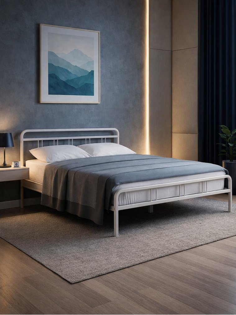 Двуспальная кровать Рейк 160х200 белая