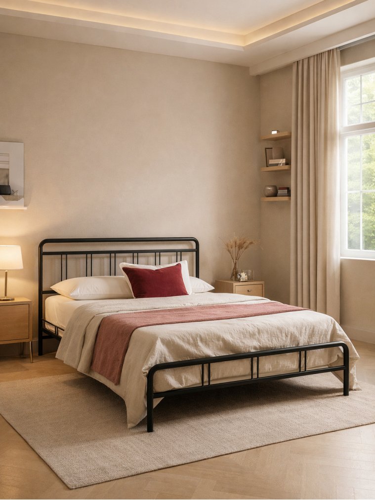 Двуспальная кровать Рейк 160х200 черная