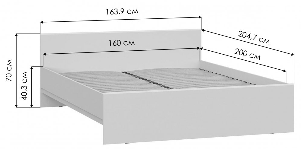 Двуспальная кровать Рунтроп 160х200 дуб сонома