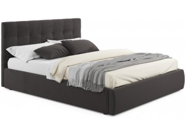 Двуспальная кровать Selesta черный велюр