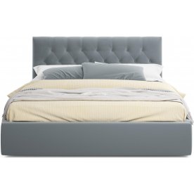 Двуспальная кровать Verona 160х200 серый велюр