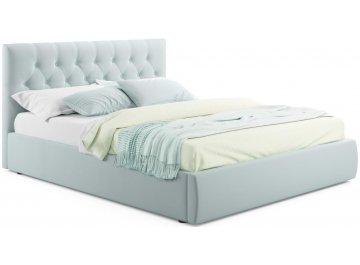 Двуспальная кровать Verona 160х200 велюр мята пастель