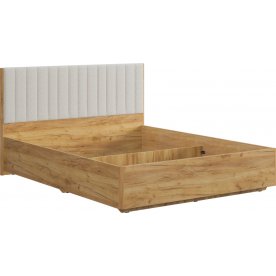 Двуспальная кровать Юлия 160x200 см дуб крафт золотой / белый