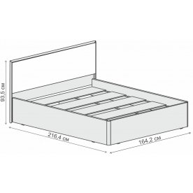 Двуспальная кровать Кэт-6 ЛДСП 001-М1