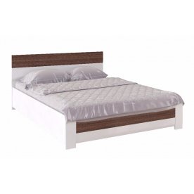Кровать двухместная Яна с ПМ 160х200 белый снег