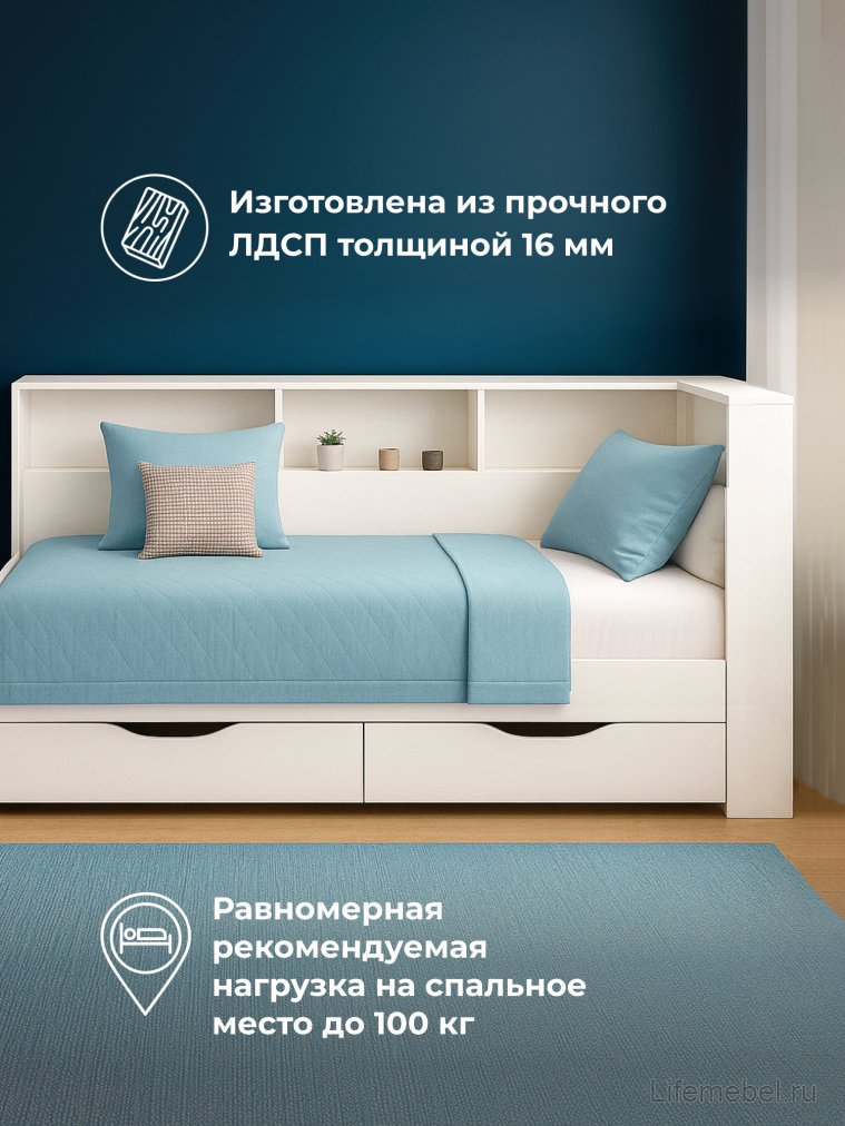 Тахта Амер 80х190 белая