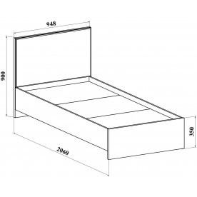 Односпальная кровать Анастасия АН-21