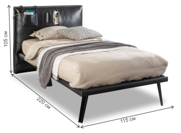 Односпальная кровать Dark Metal