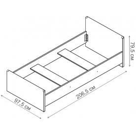Односпальная кровать Индиана JLOZ 90x200