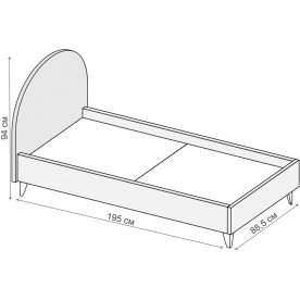 Односпальная кровать 014