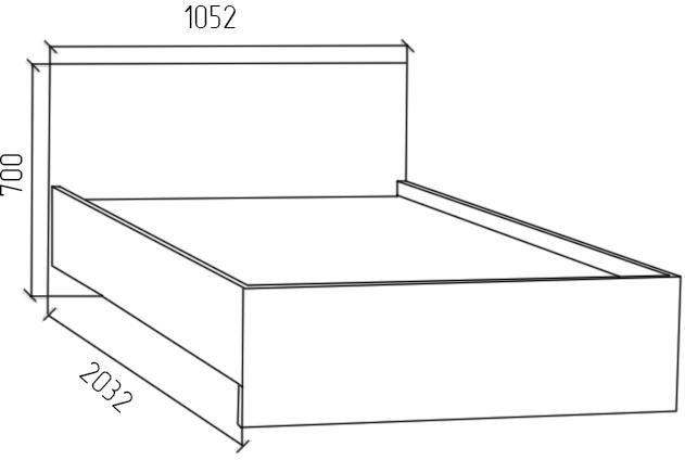 Односпальная кровать КР10 100х200 белая