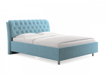Односпальная кровать Olivia голубой рогожка