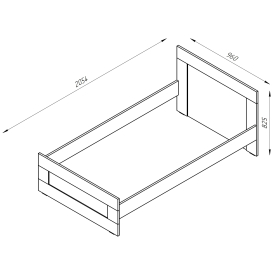 Односпальная кровать Сириус