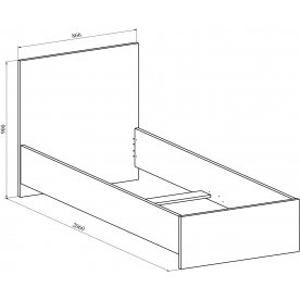 Односпальная кровать Виктория ВИ-22
