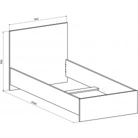 Односпальная кровать Виктория ВИ-23