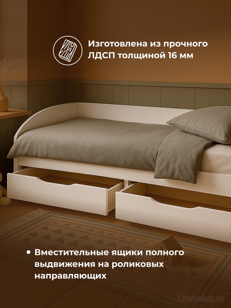 Подростковая кровать Классика белый