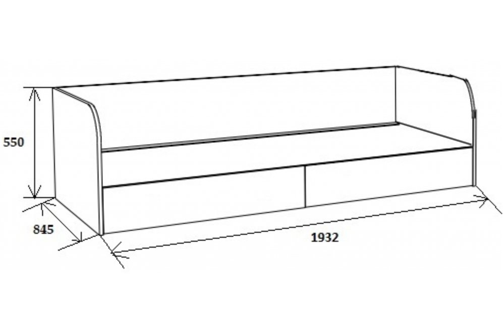 Софа Астра дуб молочный / дуб сонома