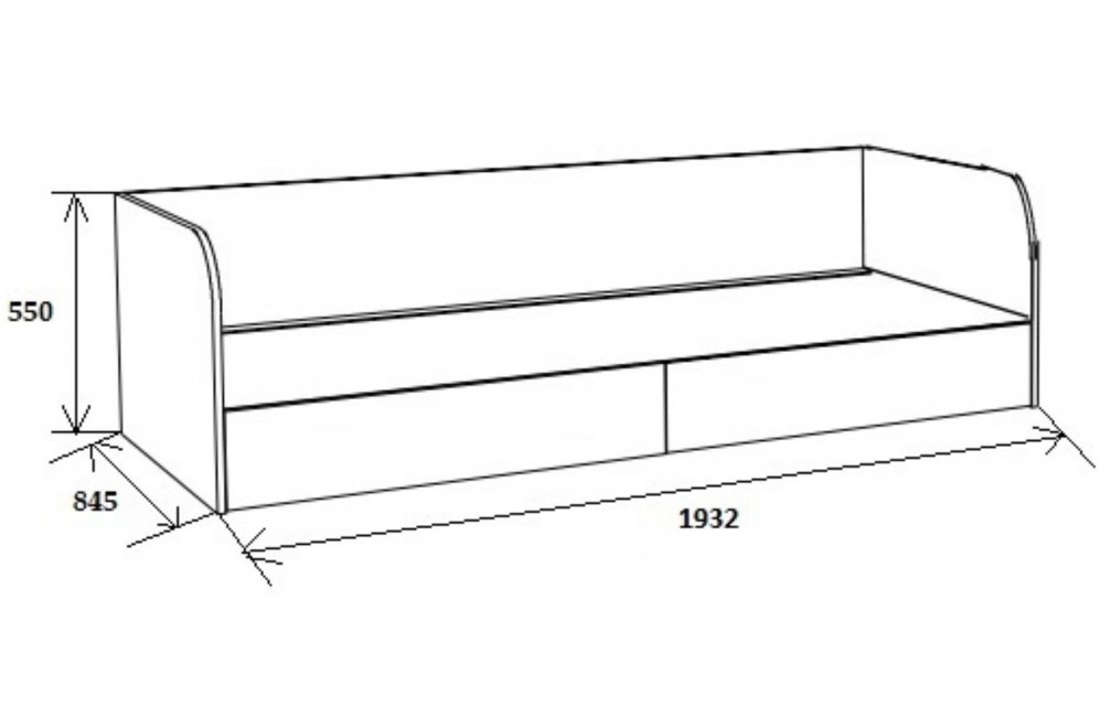 Софа Астра дуб молочный / белый